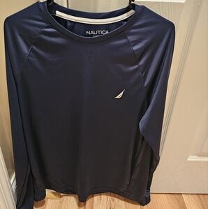 Nautica Dark Blue Long Sleeve Shirt Size L